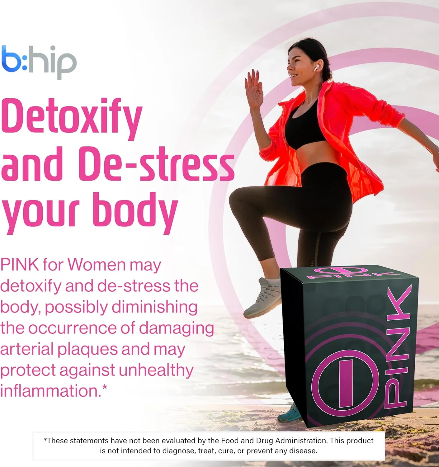 Pink for Women (Alive) - Pure Blend for Vitality, Stamina & Clarity, Energy Drink Mix Packets - Ideal for Active Women on the Go - 30 Servings