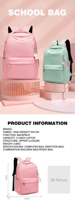 Pink Middle school backpack