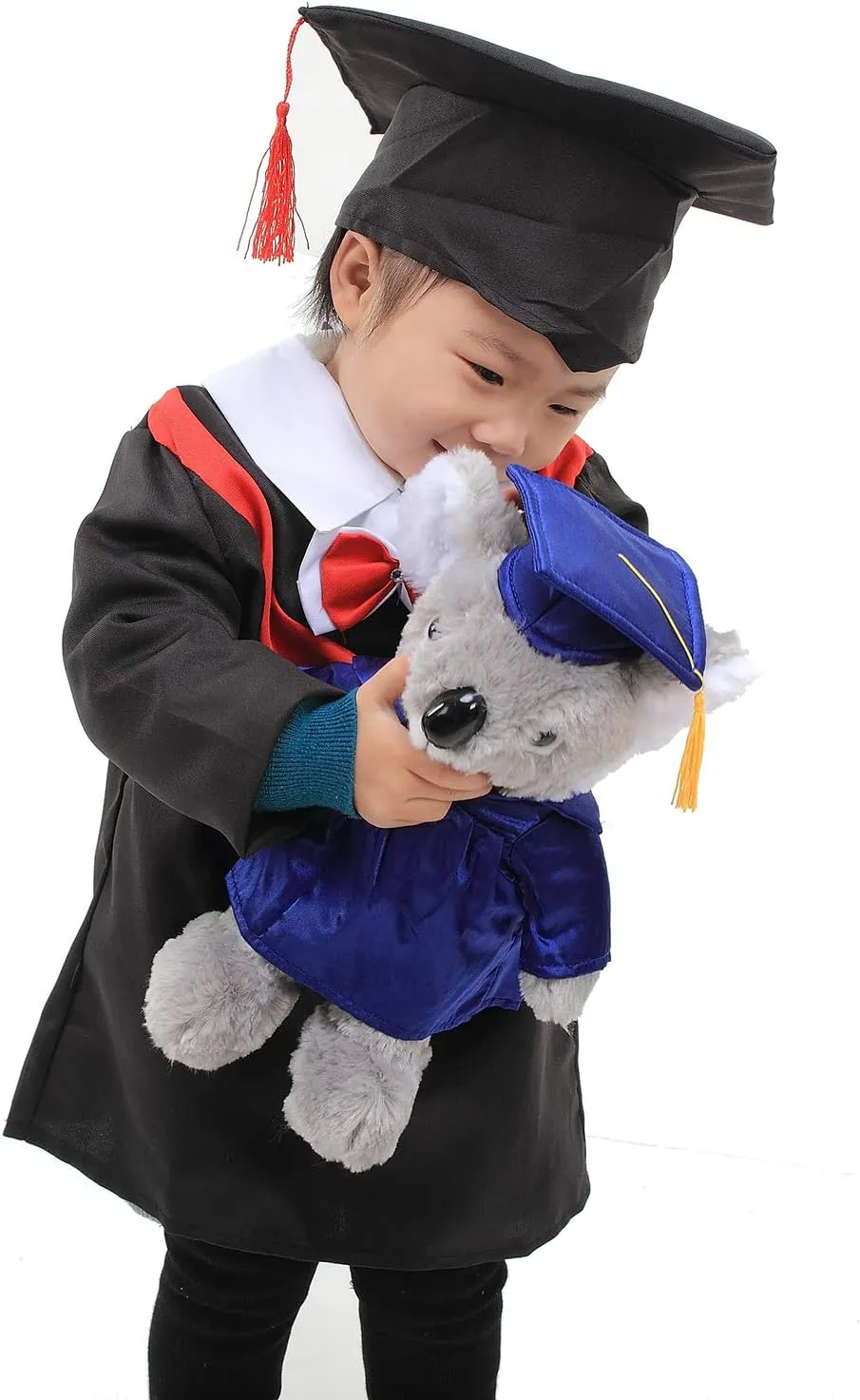 Plushland Tiger Plush Stuffed Animal Toys Present Gifts for Graduation Day, Personalized Text, Name or Your School Logo on Gown, Best for Any Grad School Kids 12 Inches(Royal Cap and Gown)