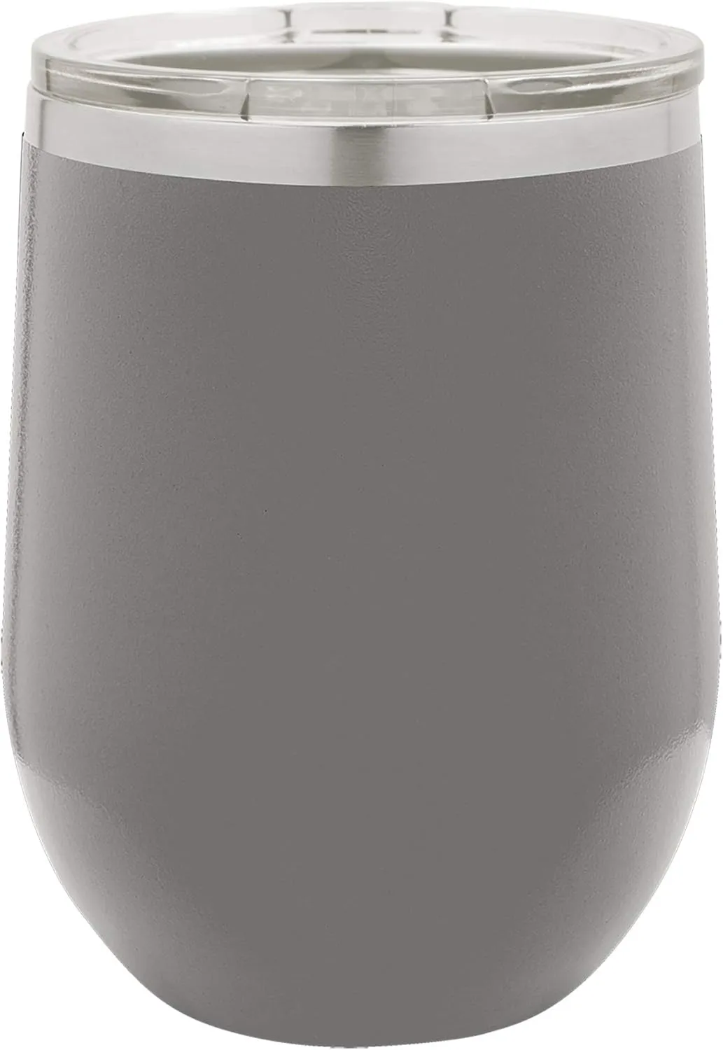 Polar Camel 12 oz. Vacuum Insulated Stemless Wine Glass with Lid (Dark Gray)