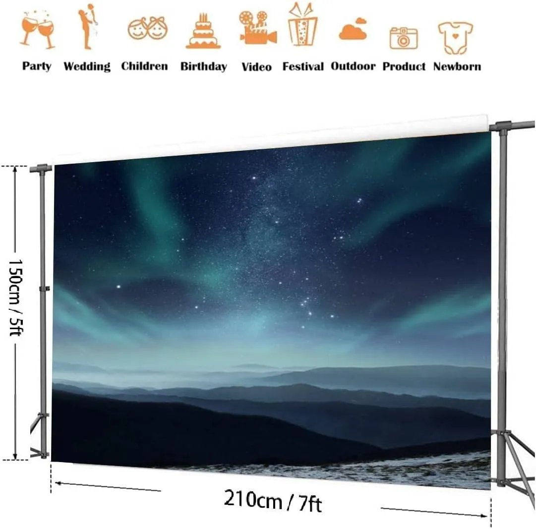 Polar Night Photography Backdrop Photographer Portrait Banner Photo Studio Photobooth Prop Photography Background Decoration Supplies 7×5ft