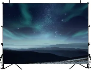 Polar Night Photography Backdrop Photographer Portrait Banner Photo Studio Photobooth Prop Photography Background Decoration Supplies 7×5ft