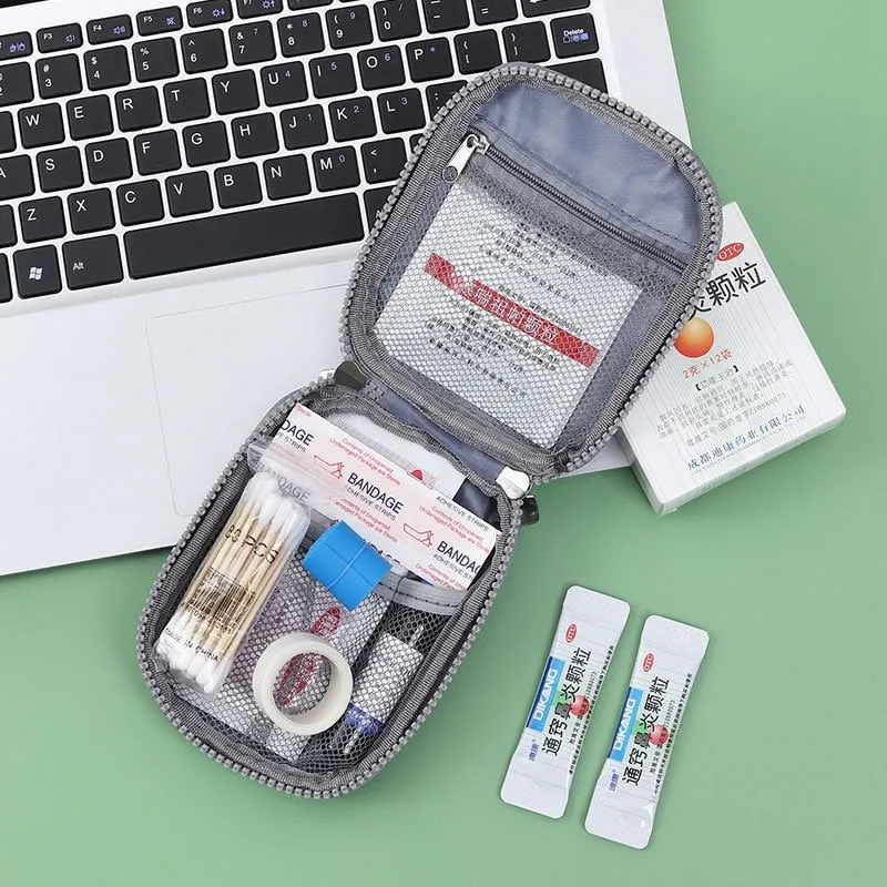 Portable First Aid Medical Kit Travel Outdoor Camping Useful Mini Medicine Storage Bag Camping Emergency Survival Bag Pill Case