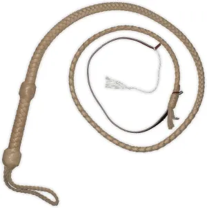 Premium Indiana Jones-Style Leather Bullwhip | Handmade in North America | 6ft & 8ft Cowhide | 8-Plait Latigo | Hollywood & Rodeo Heritage