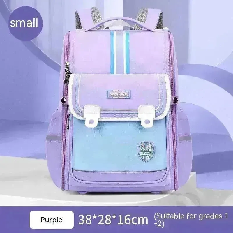 Primary School Student Schoolbag Female Lightweight Burden Alleviation Spine Protection