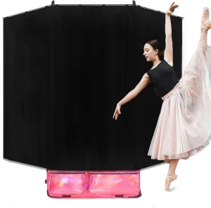 Privacy Curtain for Dance Bag with Garment Rack Portable Changing Room with Storage Bag Dance Competition Must Haves Accessories, Camping, Backstage(72'' x 31.5'')