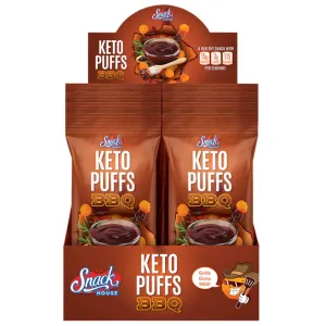 Protein Puffs - Healthy Keto Snacks, Gluten Free, No Sugar Added, High Protein, Low Carb, Low Sugar, Great Tasting Diet Food, 8 Bags (BBQ Puffs)