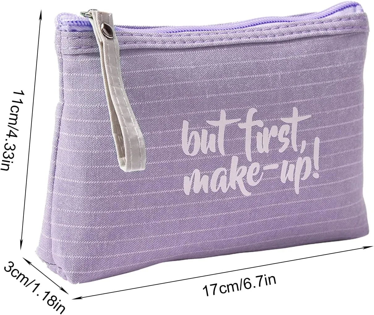 Qikuver Canvas Cosmetic Bags, 2 Pieces Cosmetic Bags for Women, Makeup bag Cute Cosmetic Bag Organizer Small Mini Makeup Pouch for Purse Toiletry Bag