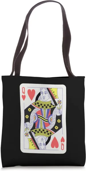 Queen of Hearts Playing Card | Couples Halloween Costume Tote Bag
