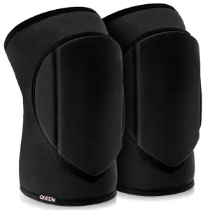 Queen Wear – Sleek Black – Pole Dance Knee Pads Perfect Woman Protection for Ballet Modern Dance and Indoor Sports (L)