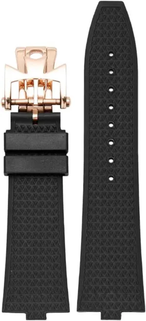 Quick Disassembly Fluororubber Watch Strap For Vacheron Constantin VC Series 4500V 5500V 7900V Convex Interface 7mm Watchband