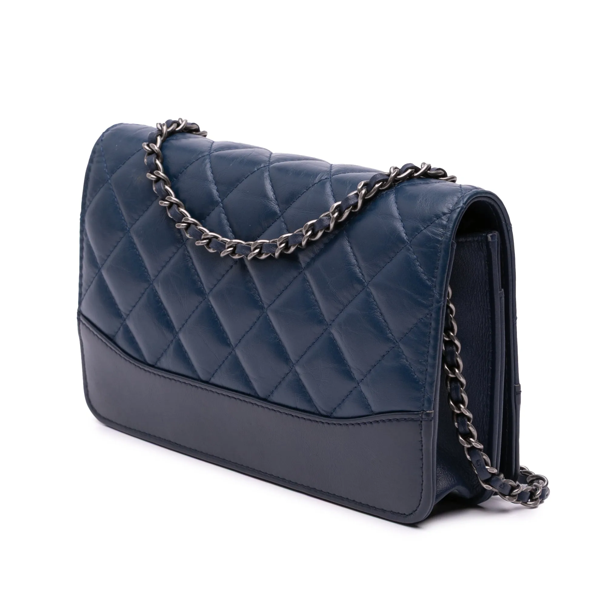 Quilted Aged Calfskin Gabrielle Wallet On Chain
