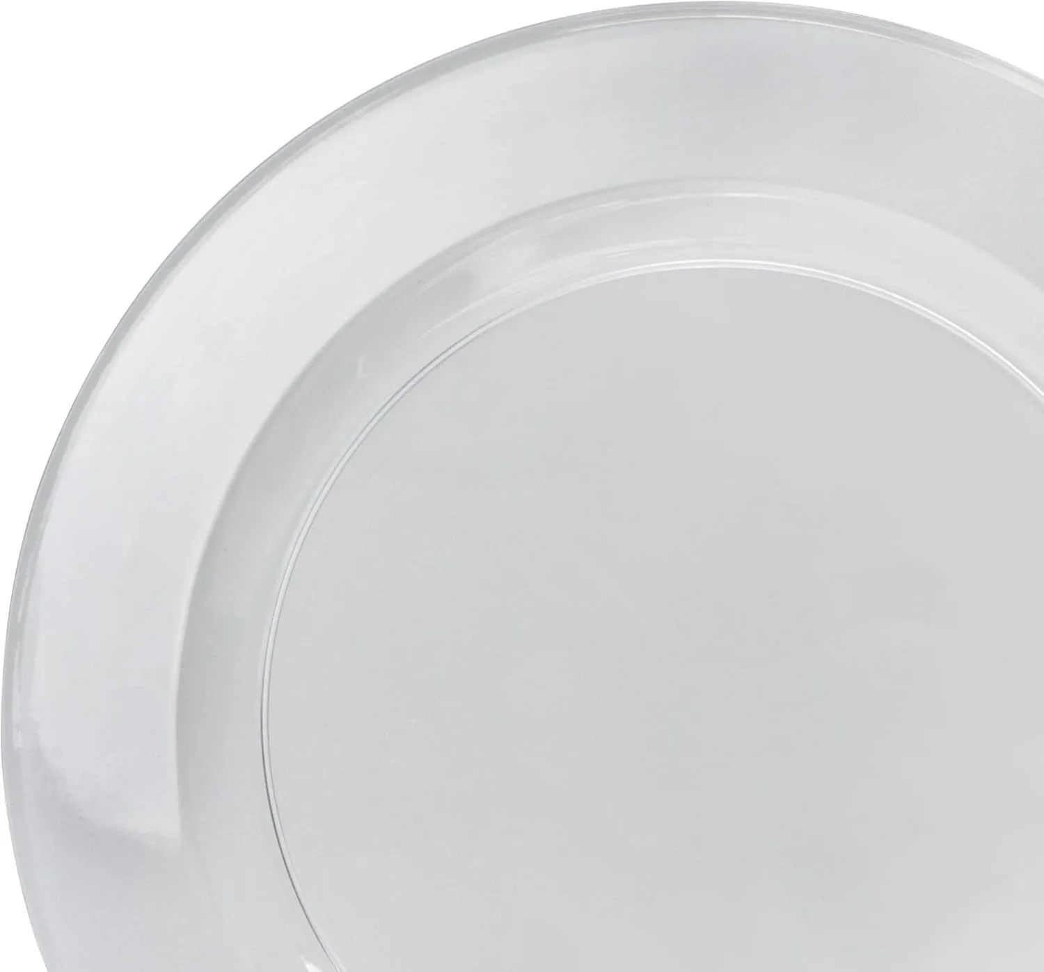" OCCASIONS " 240 Plates Pack,(120 Guests) Heavyweight Wedding Party Disposable Plastic Plates Set -120 x 10.5'' Dinner   120 x 7.5'' Salad/Dessert (Plain Clear)