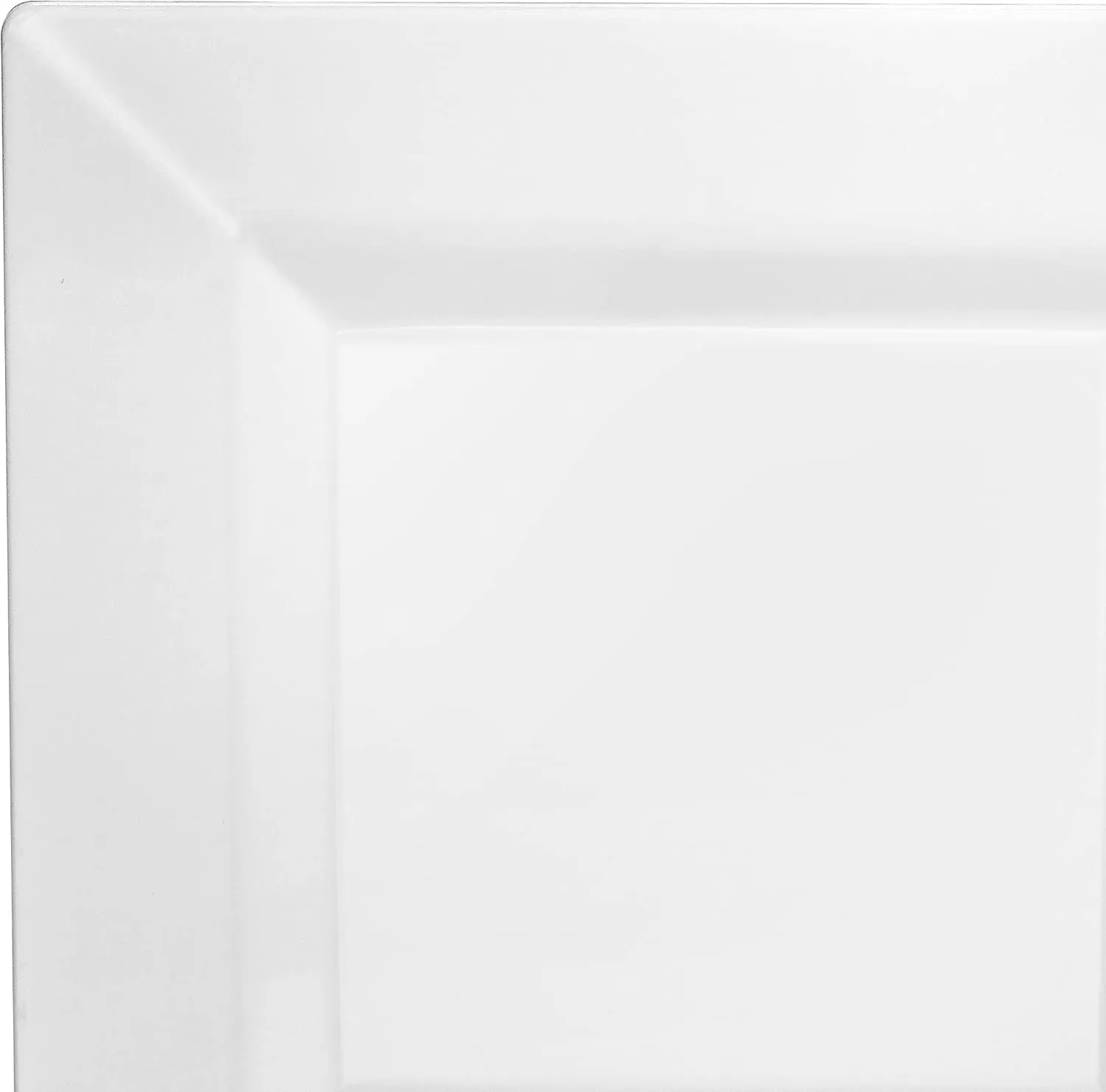 " OCCASIONS " 40 Plates Pack, Heavyweight Disposable Wedding Party Plastic Plates (10.75'' Large Dinner Plate, Square white)