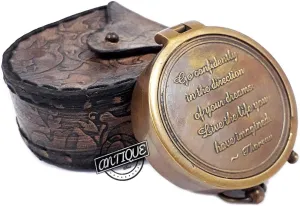 Quote Printed Gifts - Brass Compas Nautical GPS Navigation Tool Marina Military/Army Compasses