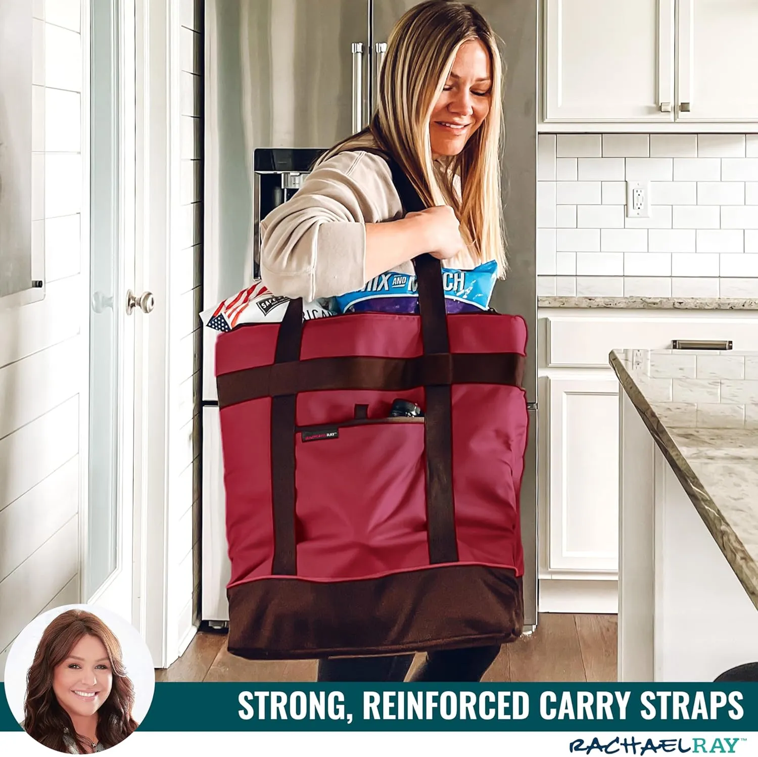 Rachael Ray Jumbo Chillout Thermal Tote, Insulated Soft Sided Cooler Bag