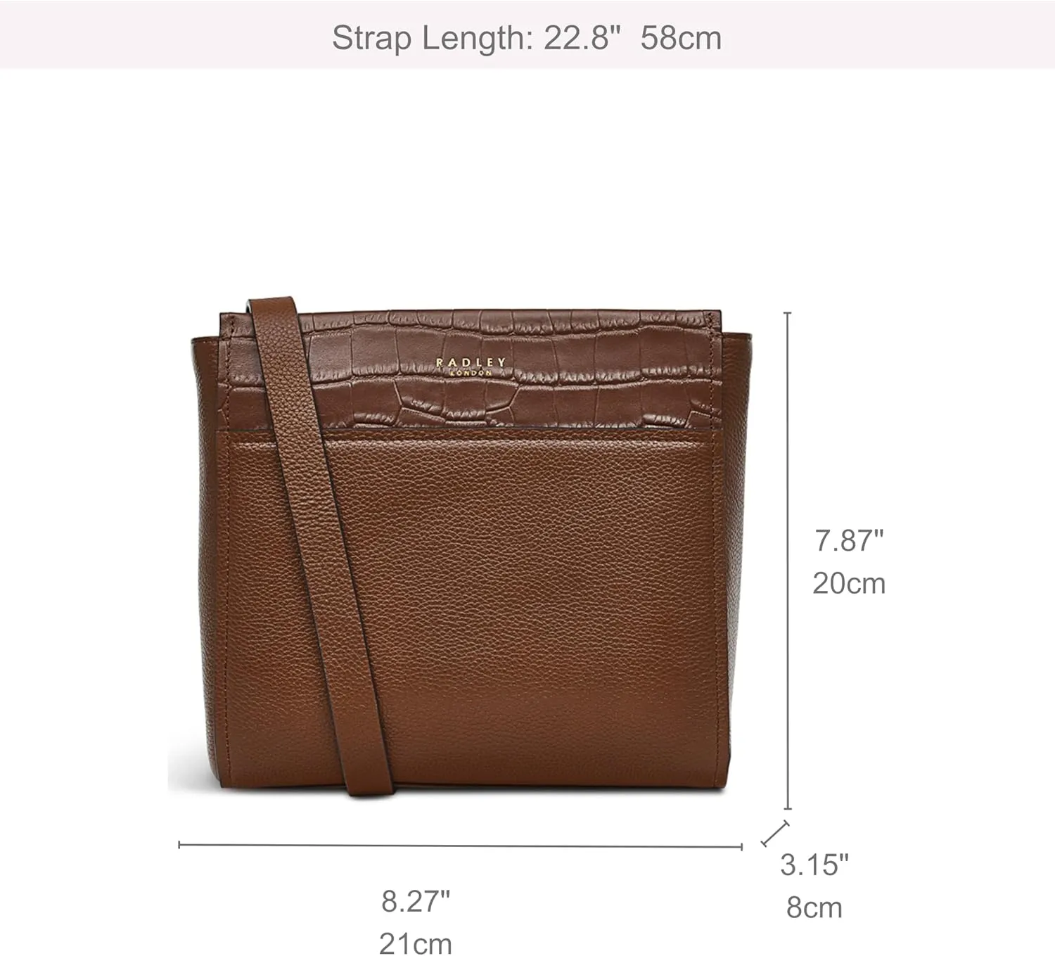 RADLEY London Downtown Women’s Small Leather Ziptop Crossbody Bag