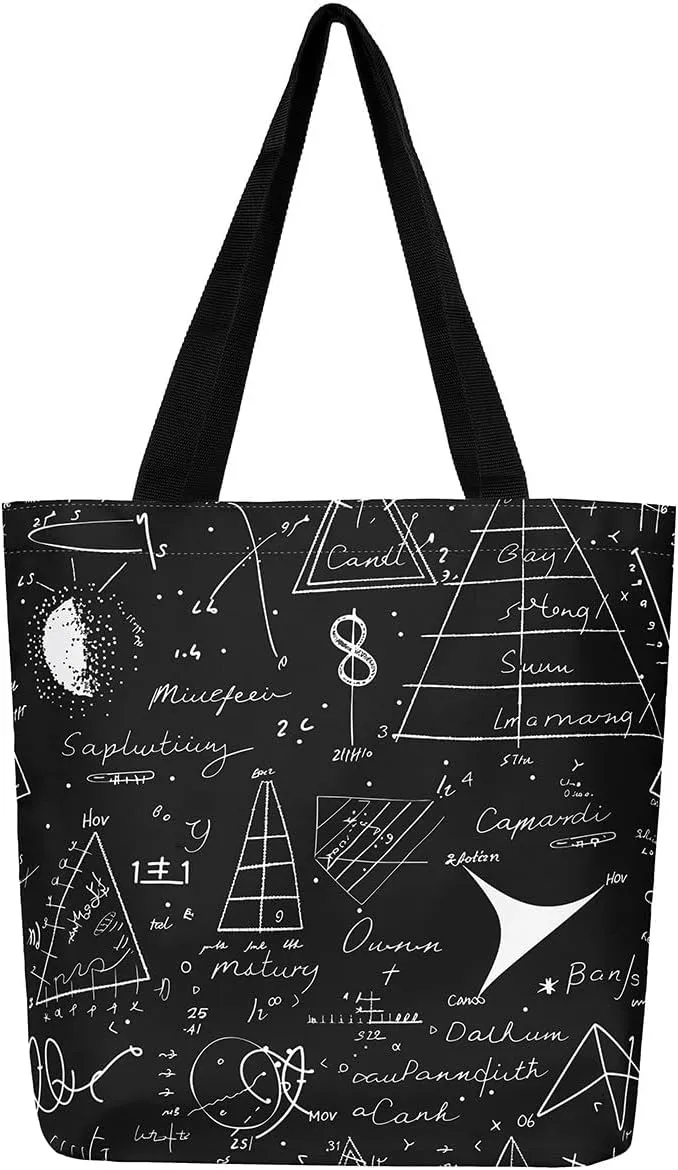 Rainbow Unicorn Canvas Tote Bag for Women,Cute Dreamy Horse Handbag Cartoon Magical Animal Grocery Shoulder Bag