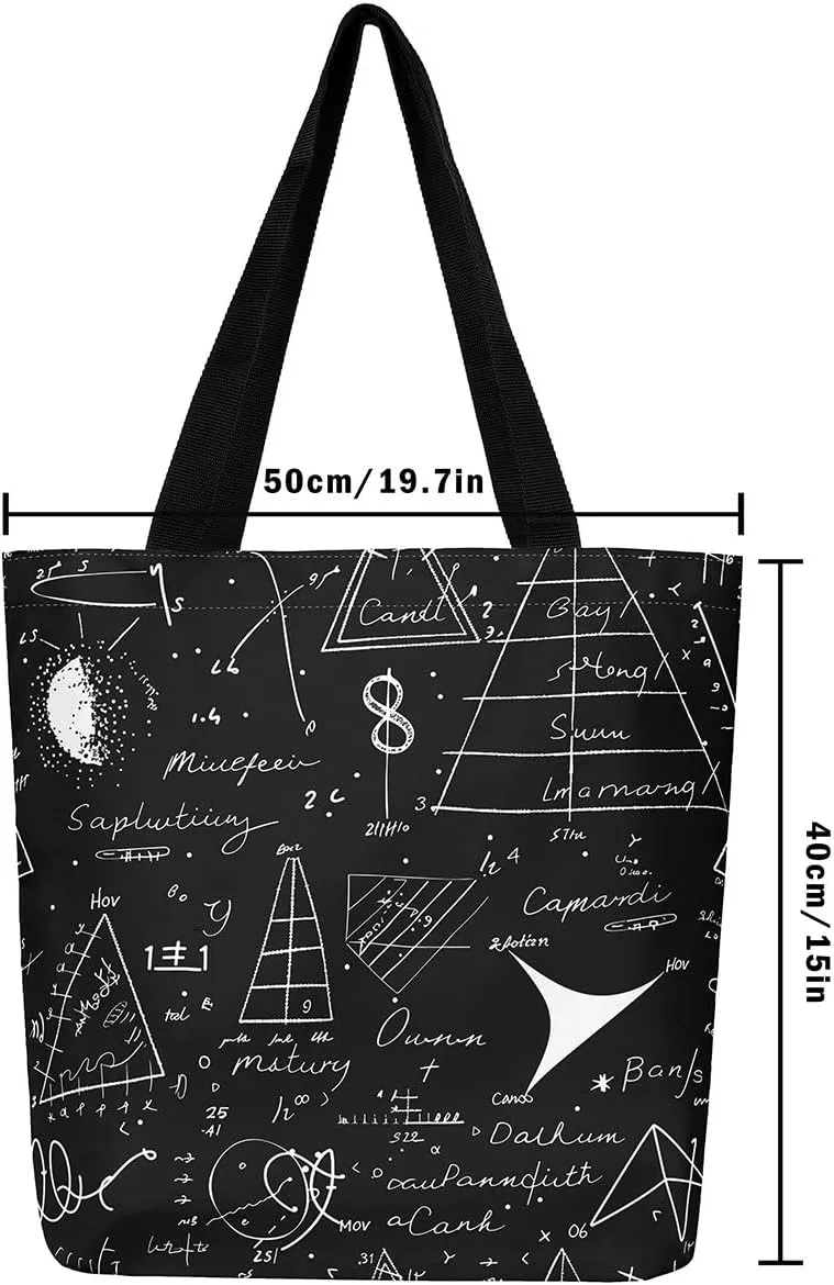 Rainbow Unicorn Canvas Tote Bag for Women,Cute Dreamy Horse Handbag Cartoon Magical Animal Grocery Shoulder Bag