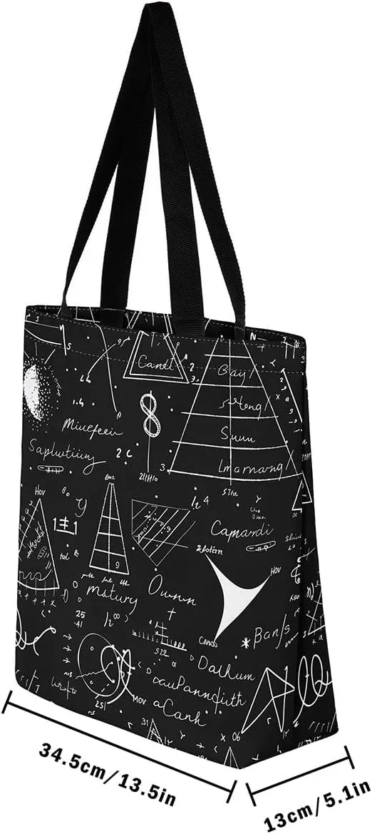 Rainbow Unicorn Canvas Tote Bag for Women,Cute Dreamy Horse Handbag Cartoon Magical Animal Grocery Shoulder Bag