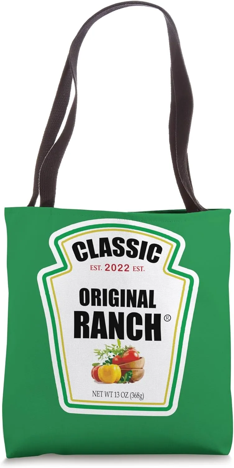 Ranch Sauce Green Salad Dressing Halloween Costume Matching Tote Bag