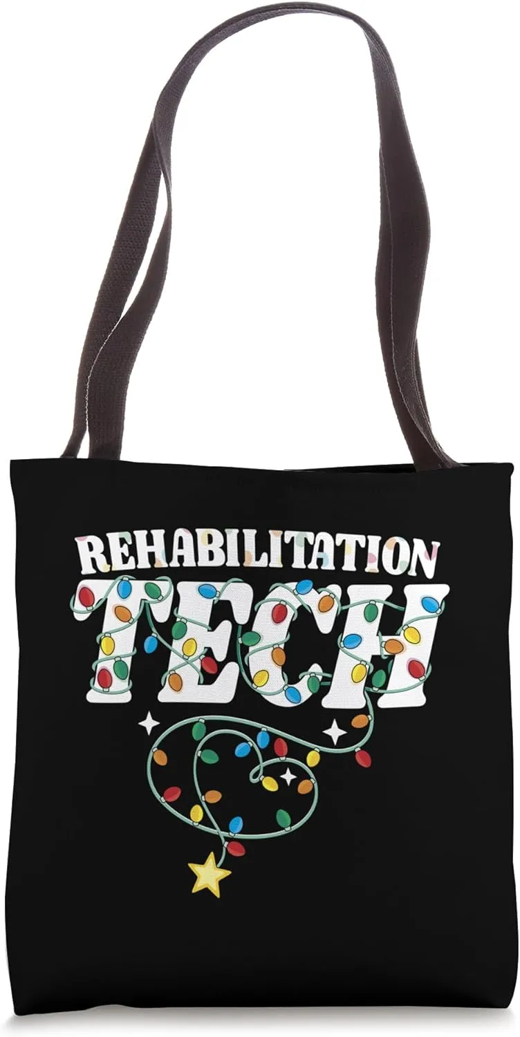 Rehabilitation Tech Christmas Rehab Technologist Techs Squad Tote Bag