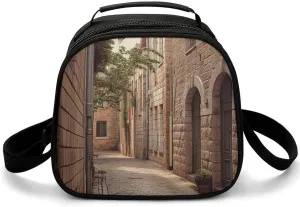 Reusable Lunch Bag for Women Lunch Tote Bags Insulated Lunch Box for Men Lunchbox Architecture Streets Houses Lunch Cooler Bag Leakproof Lunch Container for Work Picnic Travel