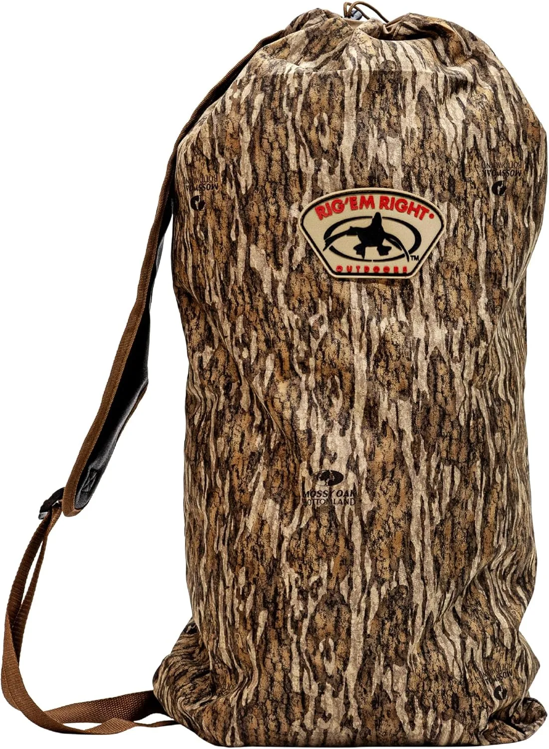 Rig'Em Right Turkey Decoy Bag, Bottomland, Padded Shoulder Strap, Heavy Duty 600D Shell and Durable Cinch Top