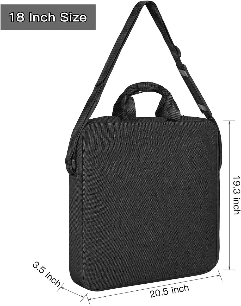 Ring Light Photography Carrying Bag for 18" Ring Light, Tripod Stand Protective Case/18 19 Inche Circle Round LED Carrying Ring Light Case for Neewer EYONMÉ UBeesize Selfie Ring Light-Black
