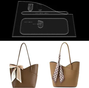 RIVEENY Handbag Acrylic Template for Women's, Leather Pattern Acrylic Leather Templates for Tote Bag Commuter Bag (AAB-878)