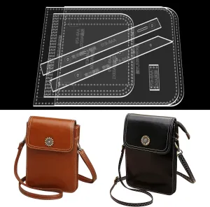RIVEENY Shoulder Bag - Acrylic Leather Pattern Templates for Satchel, Bucket Bag (AAB-670)