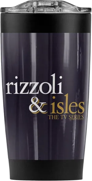 Rizzoli & Isles Logo Stainless Steel Tumbler 20 oz Coffee Travel Mug/Cup, Vacuum Insulated & Double Wall with Leakproof Sliding Lid | Great for Hot Drinks and Cold Beverages