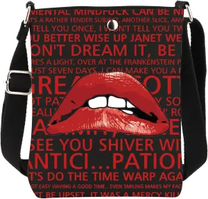 Rocky Horror Lips Crossbody Bag Horror Picture Show Lips Inspired Gift Tv Show Merch