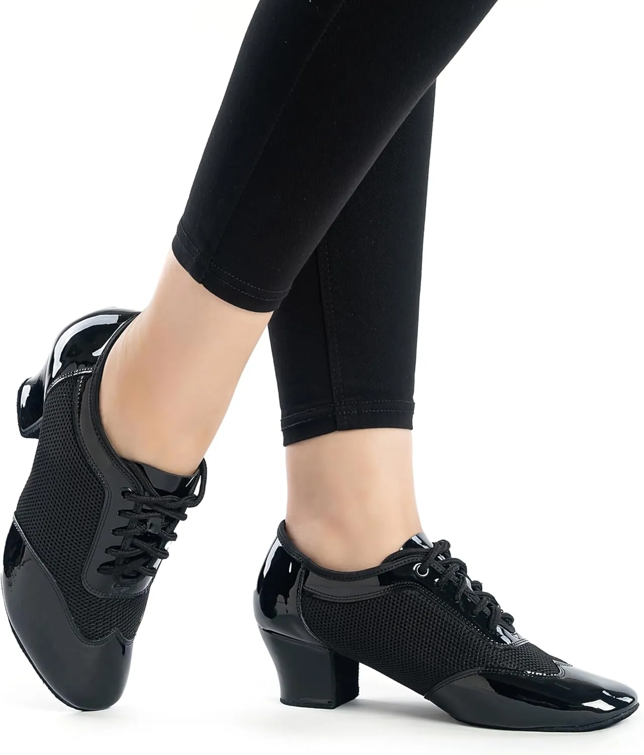 RoseMoli Women's 2" Practice Dance Shoes Latin Dance Shoes Lace-up Ballroom Modern Salsa Rhythm Teaching Practice Professional Performance Dance Shoes