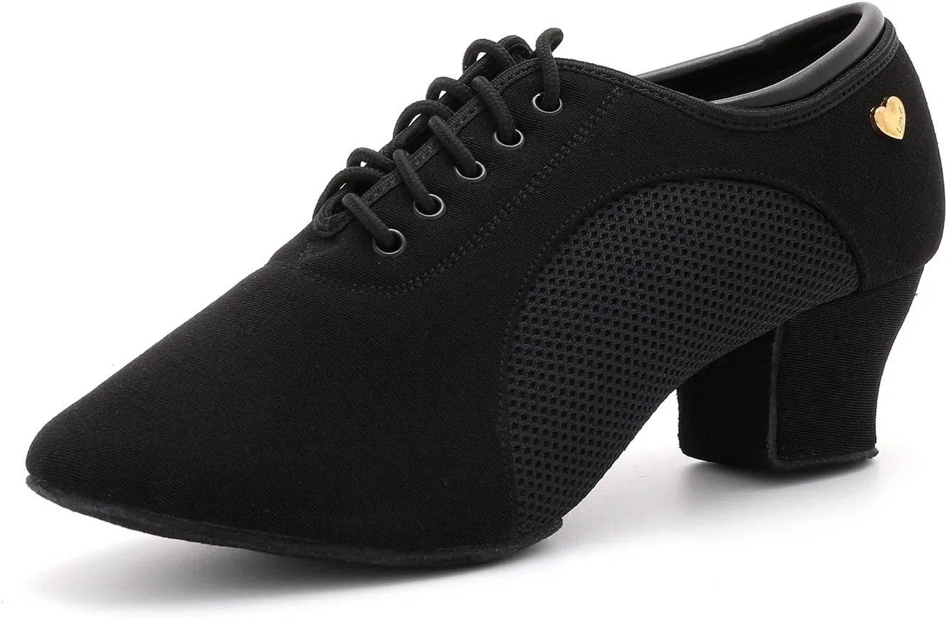RoseMoli Women's Latin Dance Shoes Lace-up Ballroom Modern Salsa Rhythm Teaching Practice Professional Performance Dance Shoes