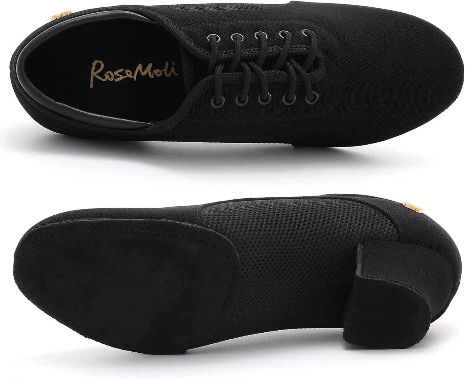 RoseMoli Women's Latin Dance Shoes Lace-up Ballroom Modern Salsa Rhythm Teaching Practice Professional Performance Dance Shoes