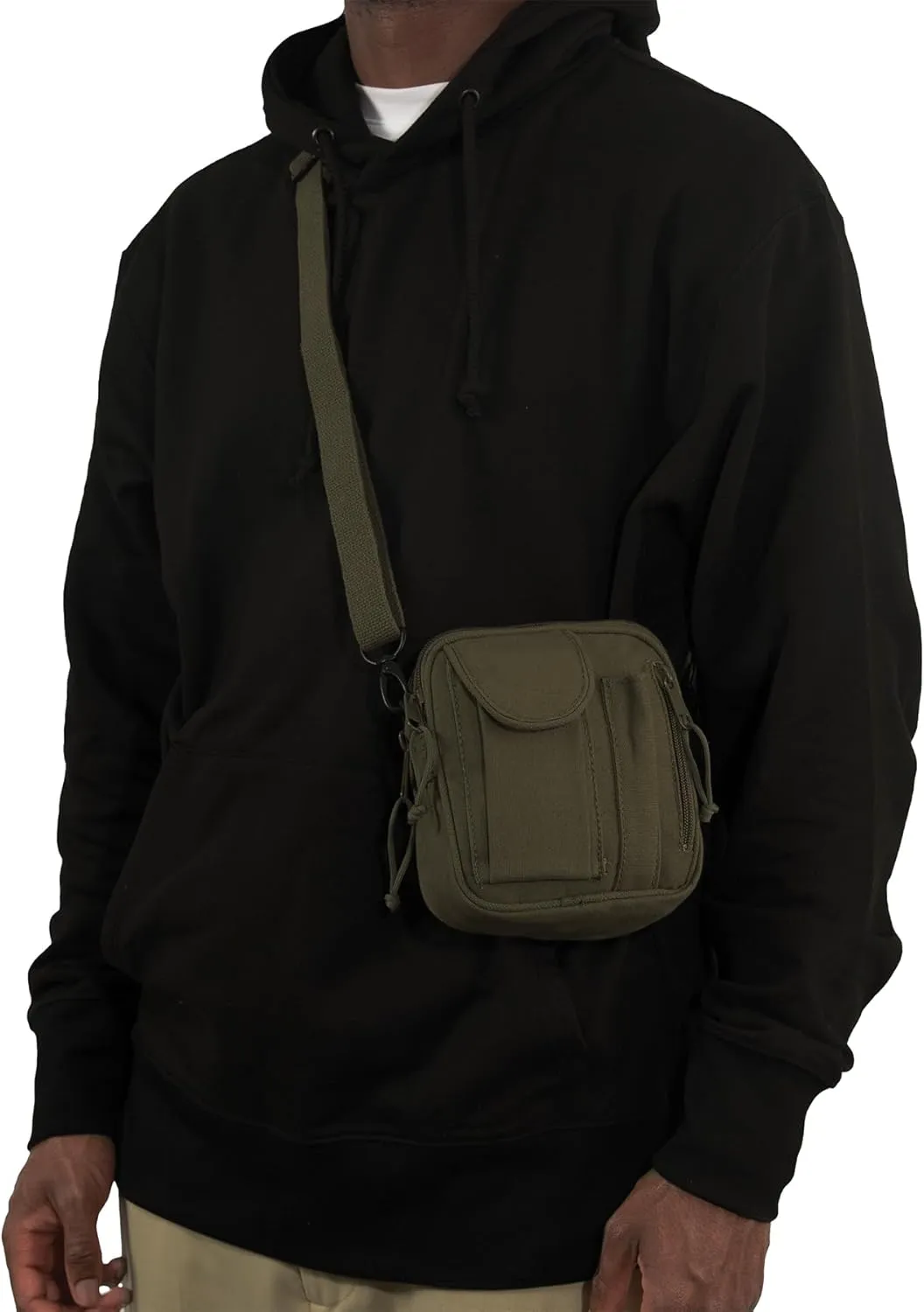 Rothco Excursion Organizer Shoulder Bag – Canvas Crossbody EDC Travel Bag 2L Storage