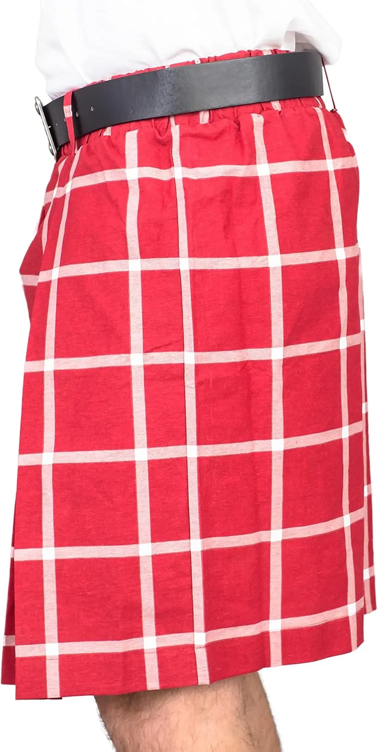 Rowdy Roddy Piper Hot Rod Kilt Skirt and Belt Halloween Costume Set