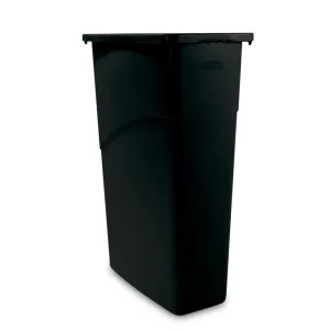 Rubbermaid Slim Jim Waste Container, 87 L - Black