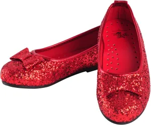 Rubies Child's Wizard of Oz Dorothy Deluxe Red Glitter Costume Shoes, Small