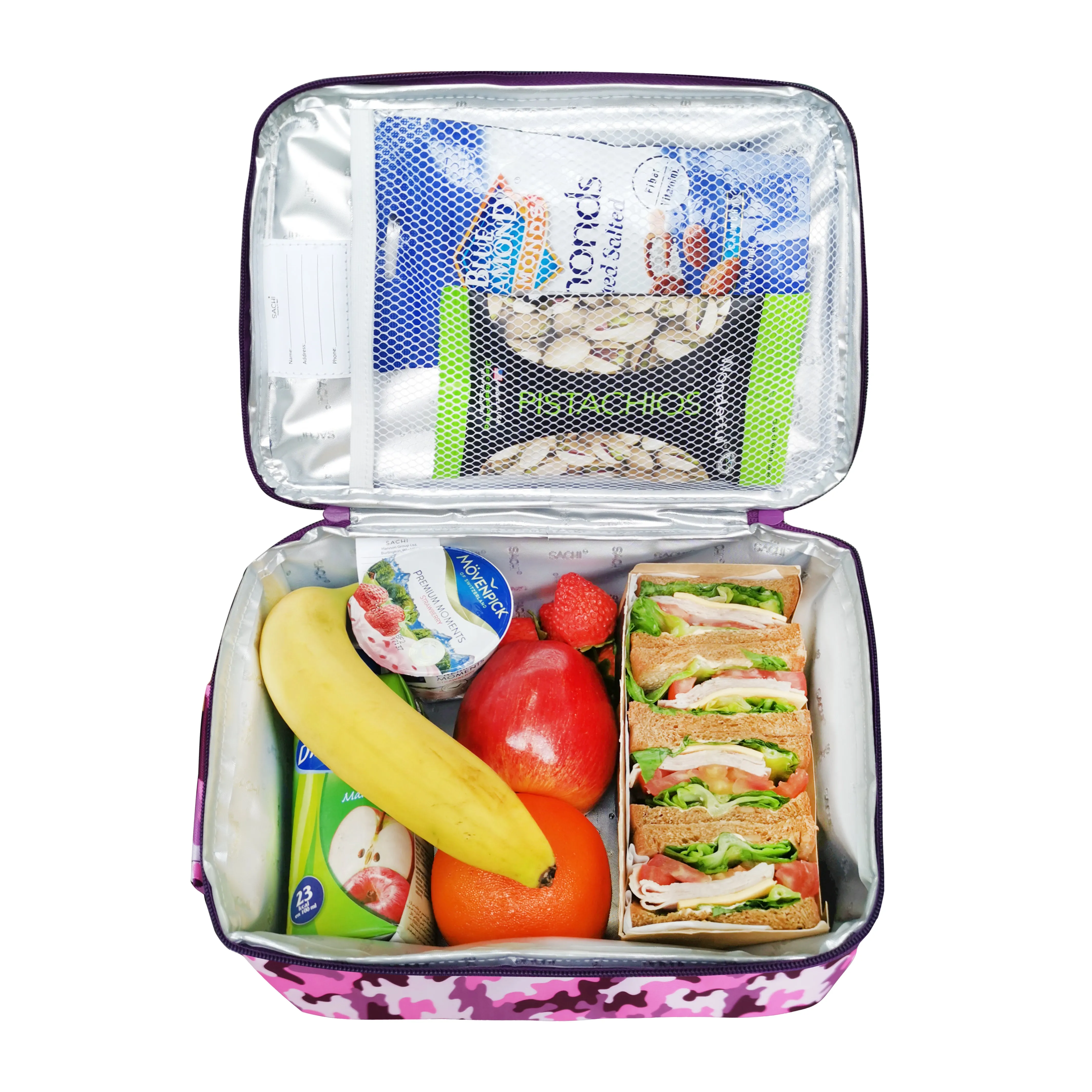 Sachi Insulated Lunch Bag - Camo Pink