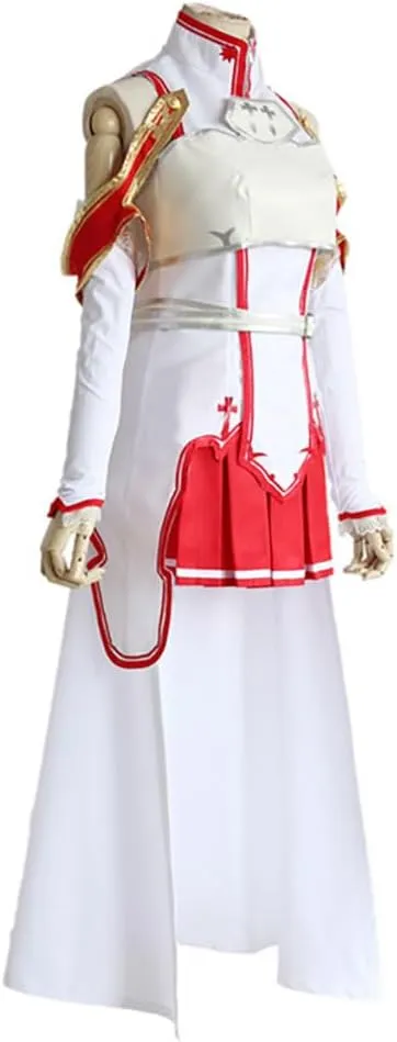 SAO Yuuki Asuna Cosplay Costume Sword Art Online Women Outfit Full Set With Wig