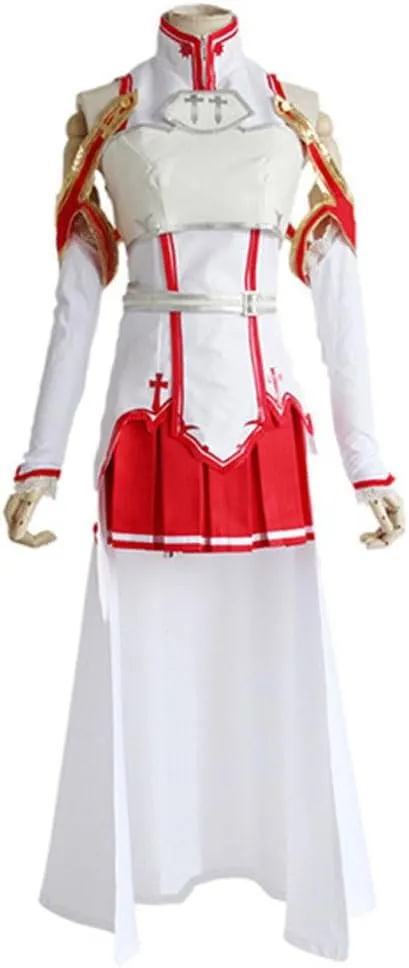 SAO Yuuki Asuna Cosplay Costume Sword Art Online Women Outfit Full Set With Wig