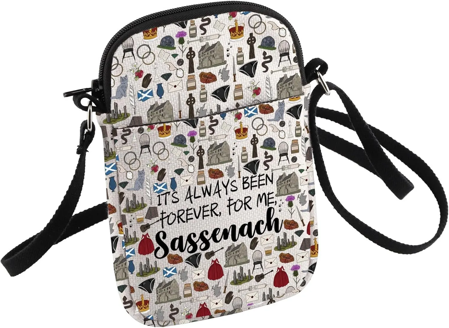 Sassenach Crossbody Bag Scotland Scottish Gifts It's Always Been Forever For Me Sassenach Messenger Bag (Always Been Forever)
