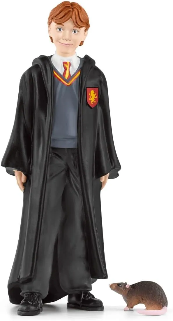 Schleich Wizarding World of Harry Potter 2-Piece Set with Ron Weasley & Scabbers Collectible Figurines for Kids Ages 6 