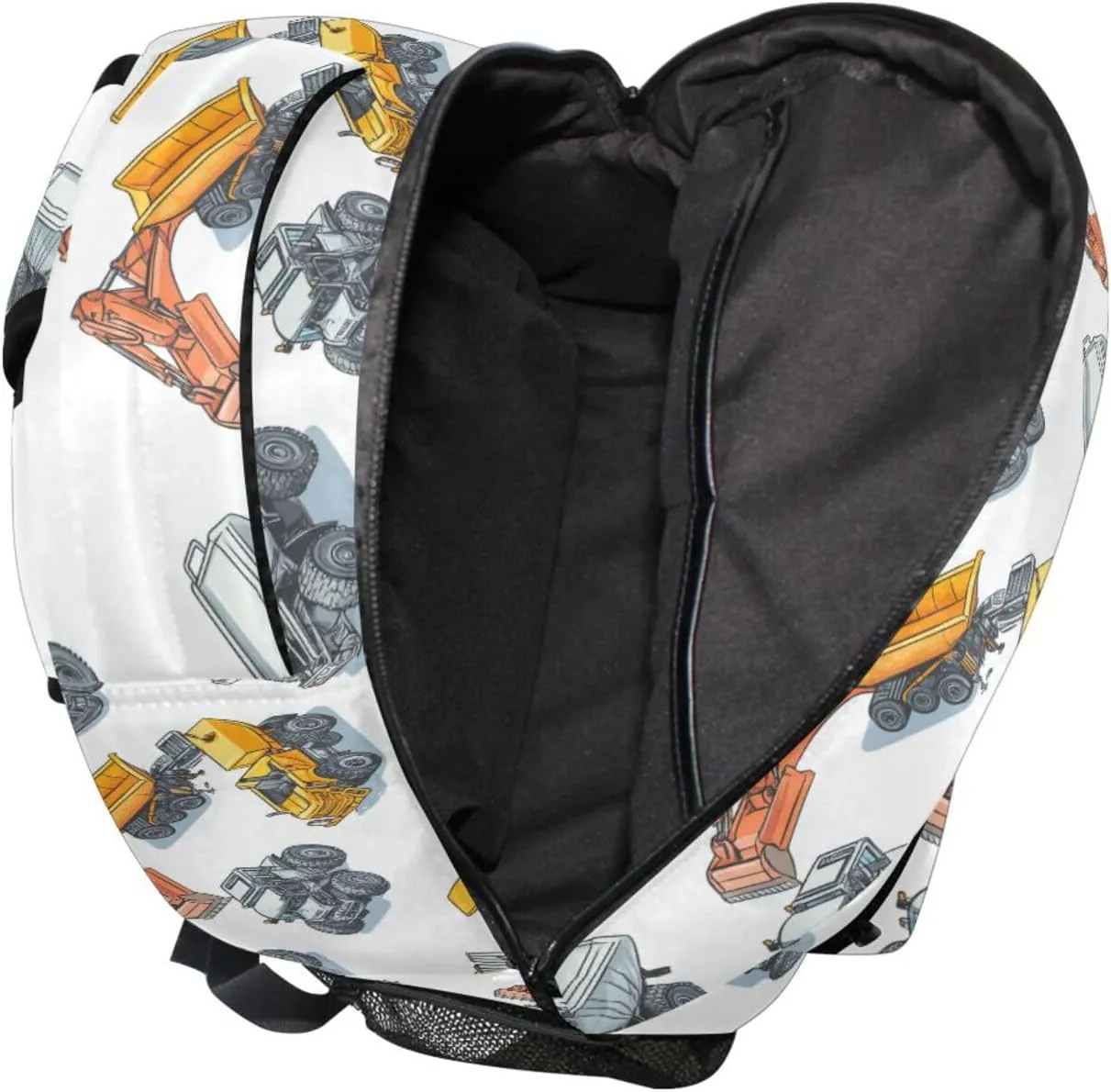 School Backpack for Teacher Nurse Waterproof Diaper Bag Backpack with Chest Strap for College Work Construction Vehicles