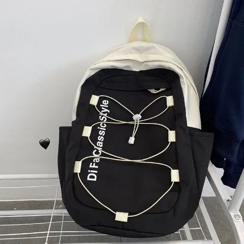 Schoolbag Girl Backpack Simple And Versatile Large Capacity High School Junior High School Student Backpack