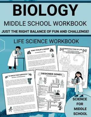 Science for Middle School: Biology Workbook Middle School, Life Science Workbook (Middle School Science Workbooks) Paperback – November 23, 2024