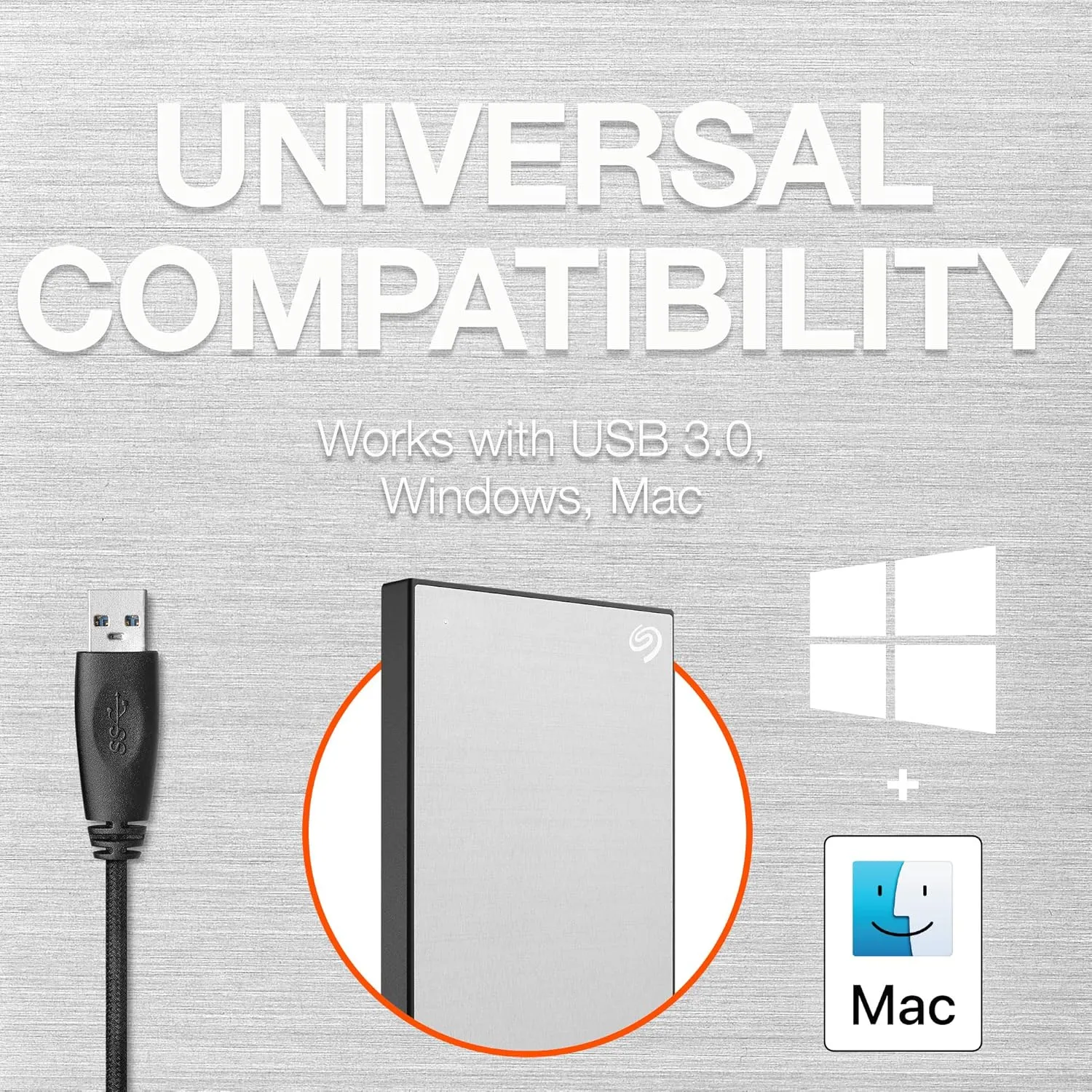 Seagate One Touch 2TB External Hard Drive HDD – Silver USB 3.0 for PC Laptop and Mac, 1 year MylioCreate, 4 Months Adobe Creative Cloud Photography Plan (STKB2000401)