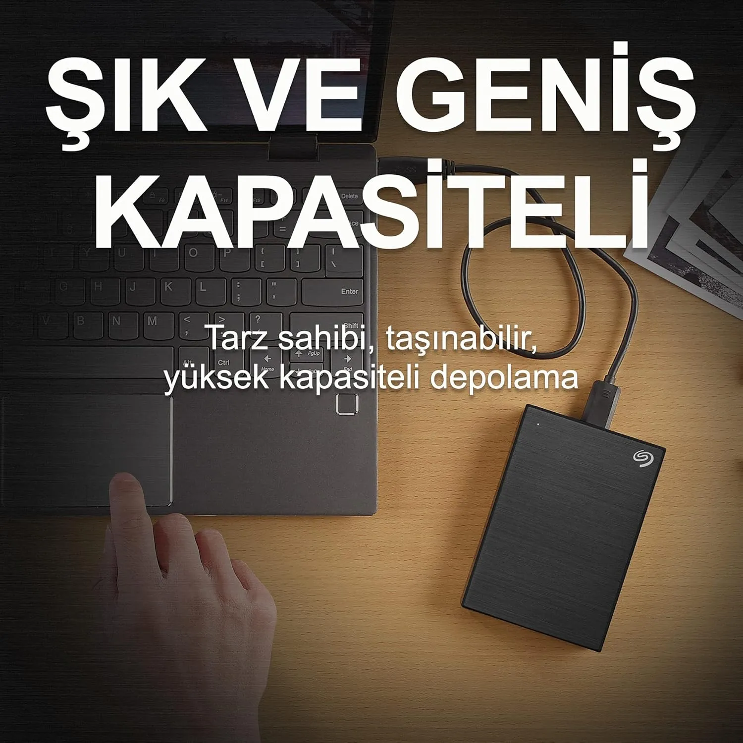Seagate One Touch, 5TB, Portable External Hard Drive, PC Notebook & Mac USB 3.0, Space Grey, 1 Year Mylio Create, 4 mo Adobe CC Photography, Amazon Excl. (STKB5000405)